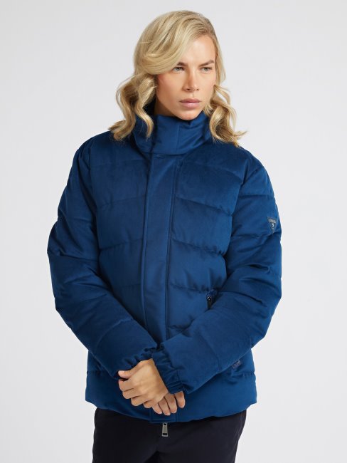 Doudoune Velours Guess Bleu