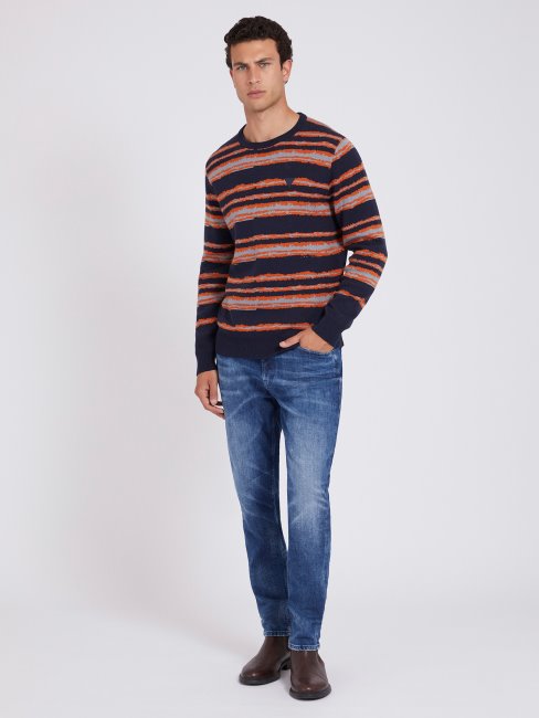 Pantalon Denim Regular Fit Bleu Guess Nouvelle Tendance