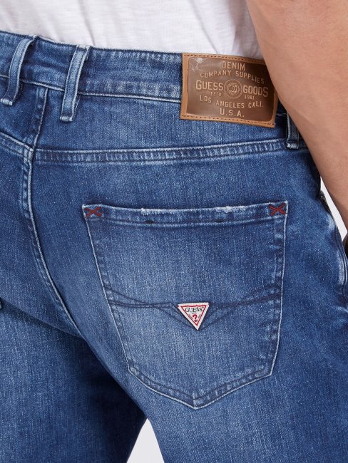 Pantalon Denim Regular Fit Bleu Guess Nouvelle Tendance