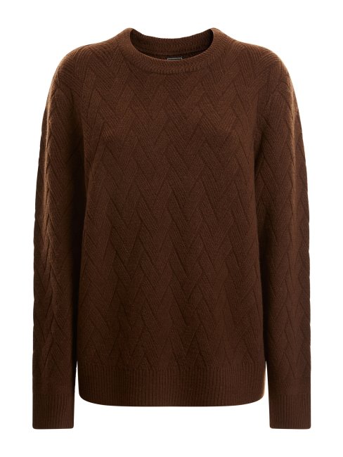 Guess Pull Marron En Laine Mélangée