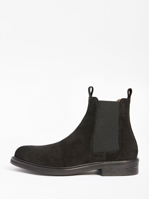 Bottes Chelsea Arco En Daim Véritable Noir Guess