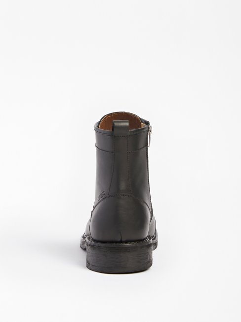 Bottes De Combat Arco En Véritable Cuir Noir Guess