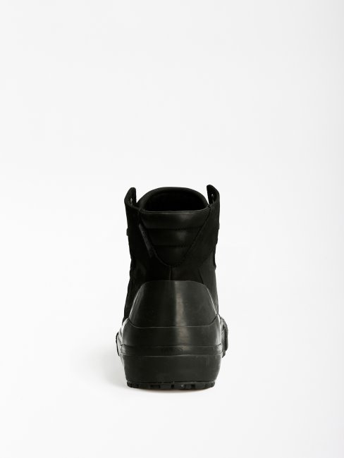 Ederle Baskets Montantes En Cuir Véritable Guess Noir