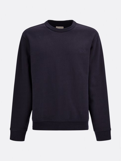 Sweat Bleu Logo Devant Guess