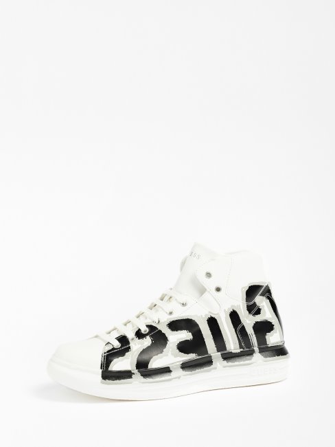 Baskets Montantes à Logo Guess Vibo Blanches