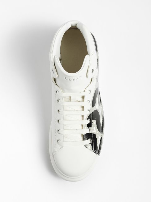 Baskets Montantes à Logo Guess Vibo Blanches