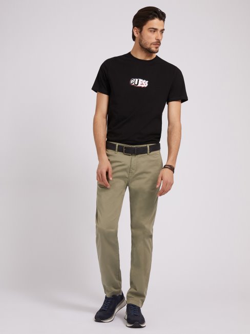 T-shirt Logo Devant Guess Noir Nouvelle Tendance