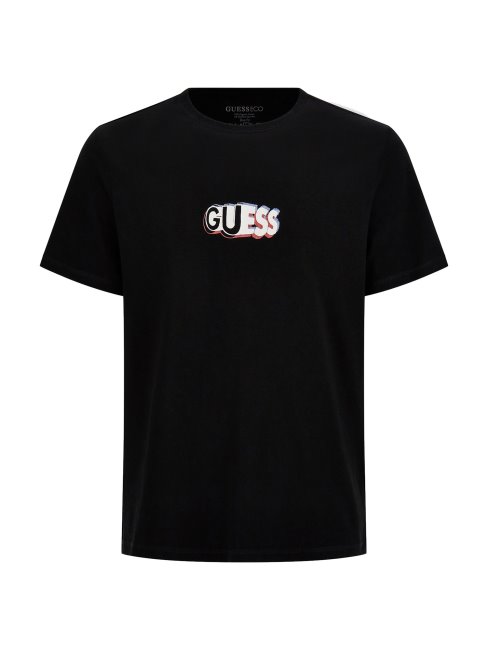T-shirt Logo Devant Guess Noir Nouvelle Tendance