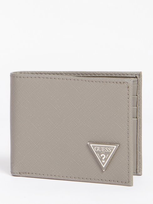 Portefeuille Guess Certosa Saffiano Gris