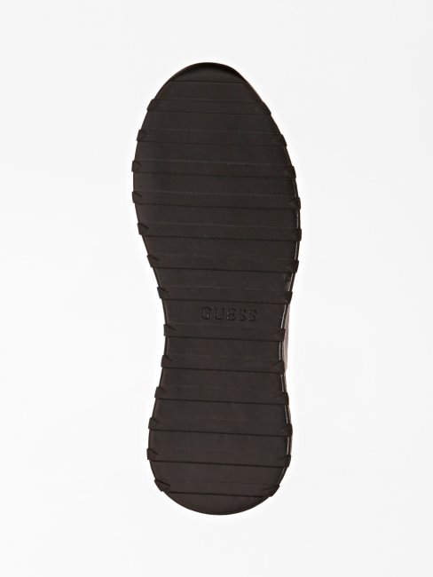 Lucca Chaussure De Course En Cuir Mélangé Guess Noir