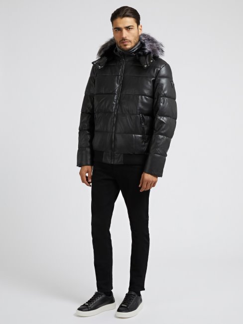 Doudoune En Simili Cuir