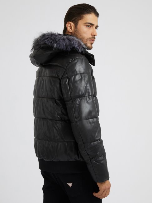 Doudoune En Simili Cuir