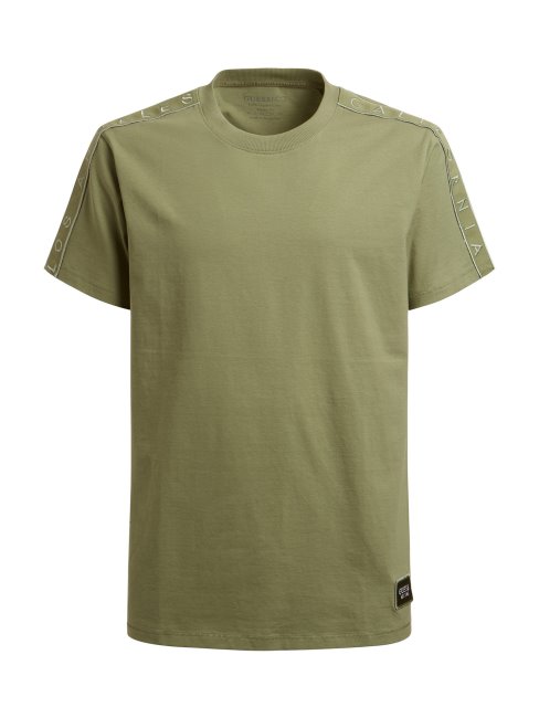 T-shirt à Bande Logo Guess Vert