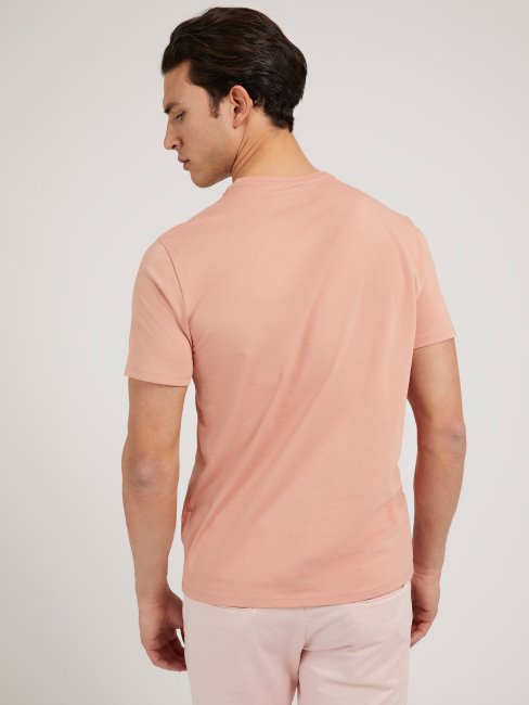 Tee Shirt Rose Logo Ton Sur Ton Guess