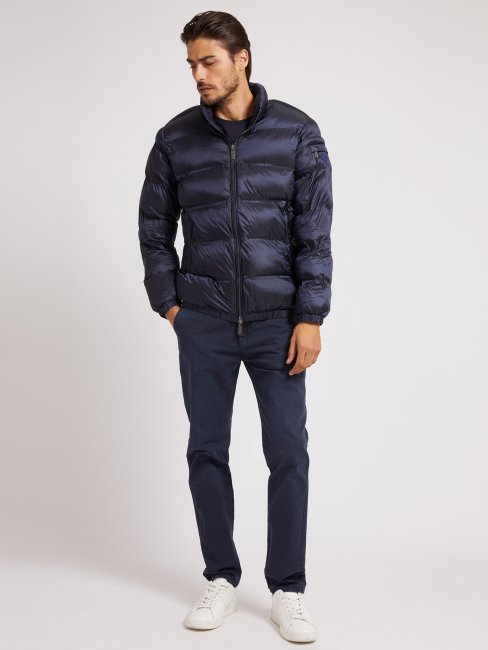 Doudoune Col Montant Guess Bleu