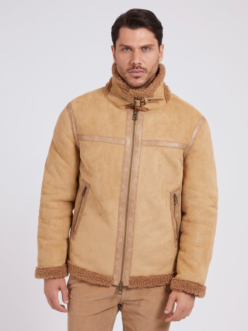 Veste Guess Imitation Shearling Beige