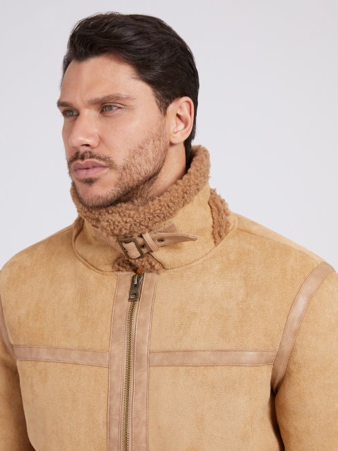 Veste Guess Imitation Shearling Beige