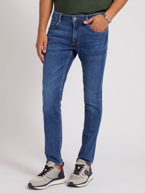 Pantalon Bleu Denim Coupé Skinny Guess