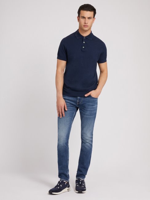 Polo Bleu Pull Guess