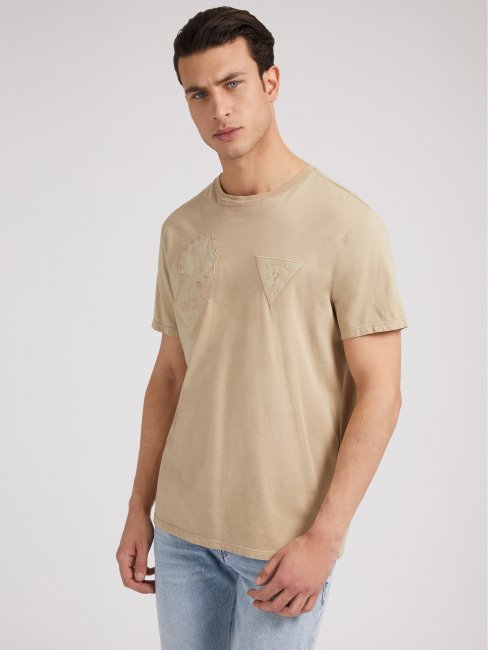 Tee Shirt Guess Patch Beige