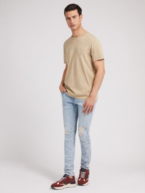 Tee Shirt Guess Patch Beige