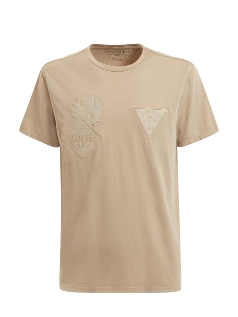 Tee Shirt Guess Patch Beige
