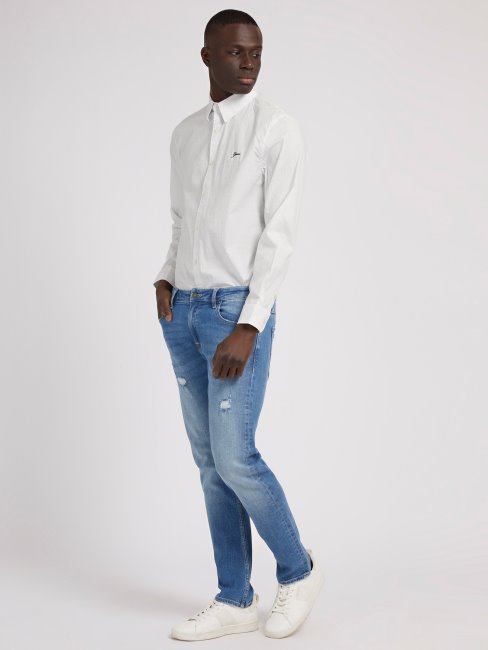 Guess Chemise Coupe Classique Blanc