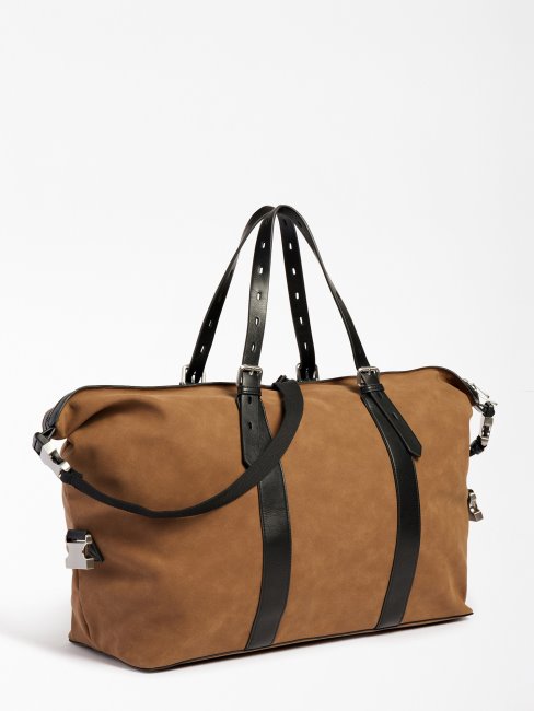 Sac Week-end En Daim Wanderluxe Marron Guess
