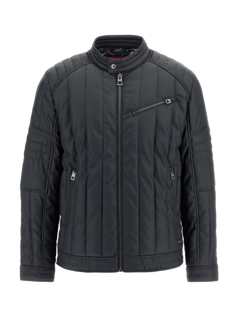 Blouson Motard Simili Cuir Guess Noir