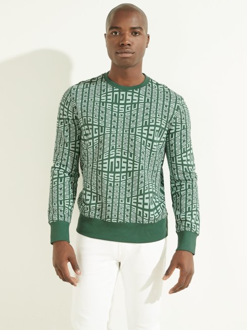 Sweat Imprimé All Over Guess Vert Multi