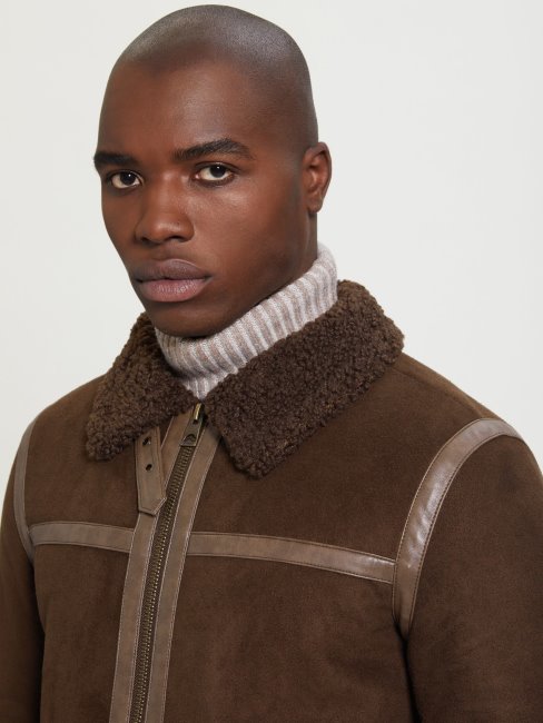 Veste En Faux Shearling Guess Marron