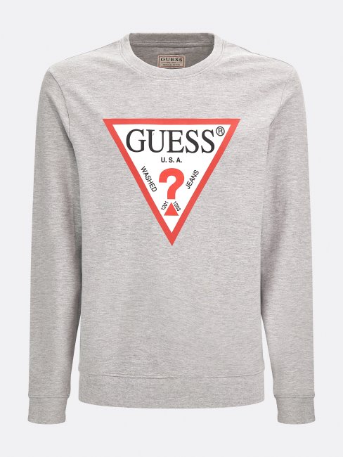 Sweat Gris Logo Multi Triangles Guess
