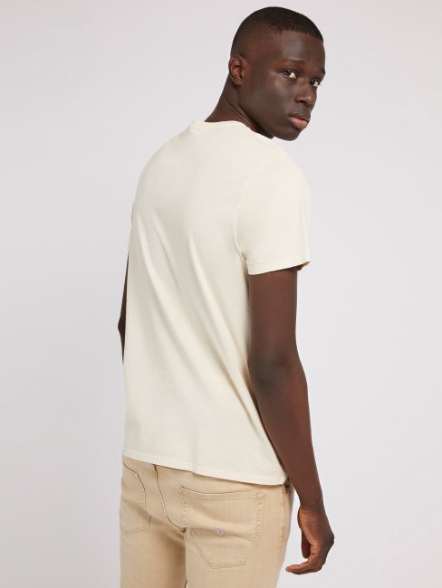 T-shirt Blanc Imprimé Devant Multi Guess Nouvelle Tendance