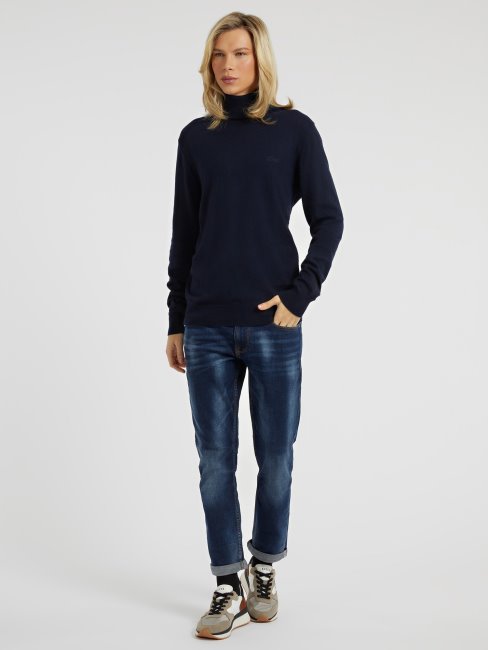 Pantalon Bleu Denim Coupé Slim Guess