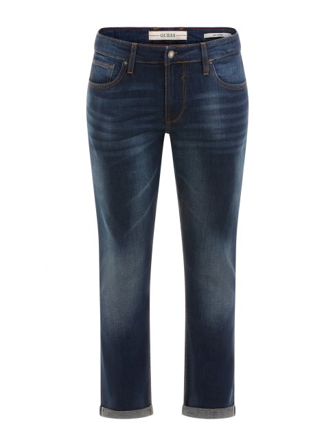 Pantalon Bleu Denim Coupé Slim Guess