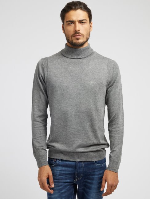Guess Pull Col Roulé Gris