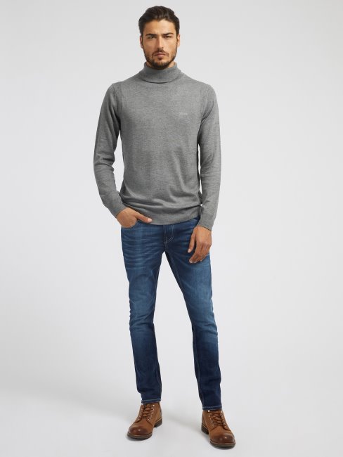 Guess Pull Col Roulé Gris