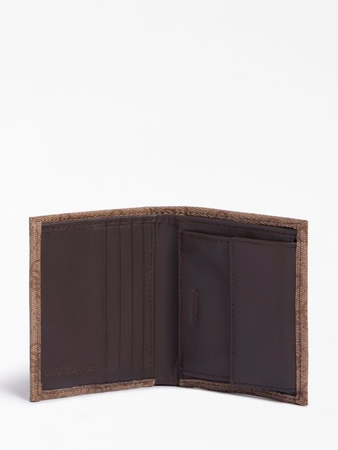 Portefeuille Vezzola 4g Logo Marron Guess