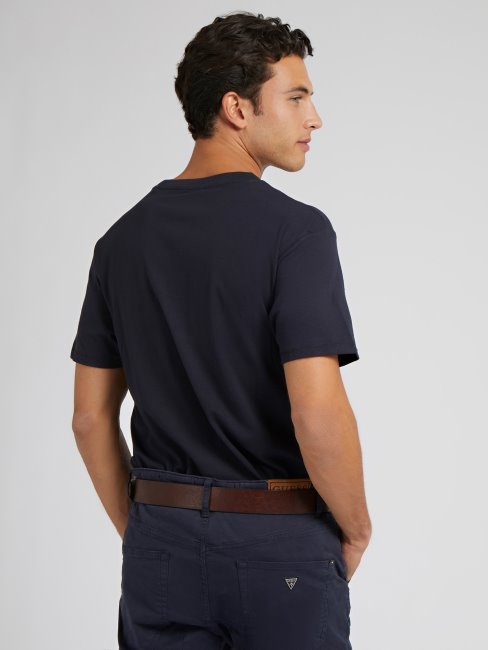 T-shirt Bleu Avec Logo Devant Logo Guess Nouvelle Tendance