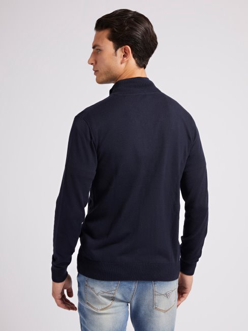 Cardigan Guess Bleu à Fermeture Zippée