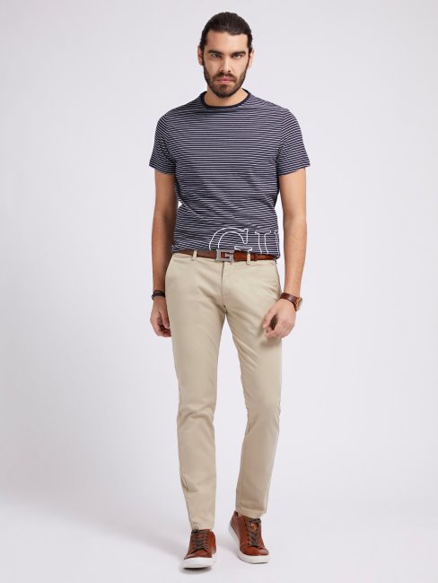 Tee Shirt Guess Rayé Bleu Multi