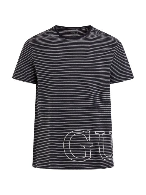 Tee Shirt Guess Rayé Bleu Multi
