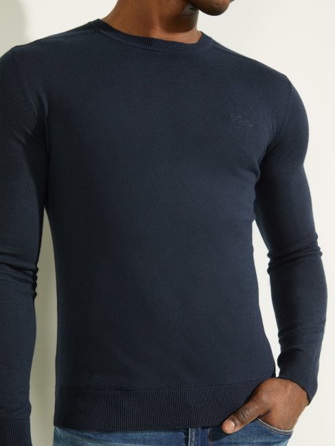 Pull Col Rond Bleu Guess