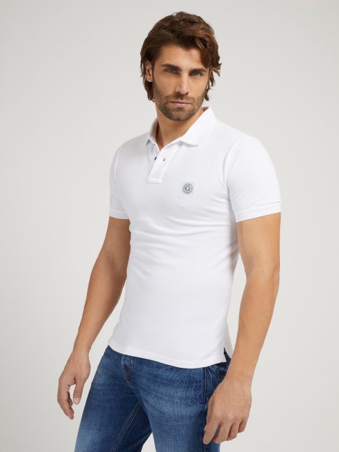 Polo Avec Logo Guess Blanc