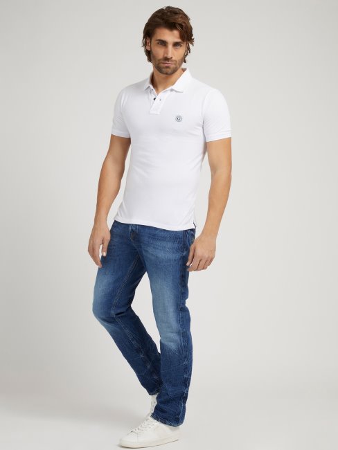 Polo Avec Logo Guess Blanc