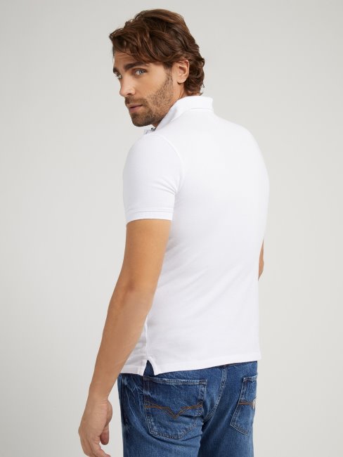 Polo Avec Logo Guess Blanc