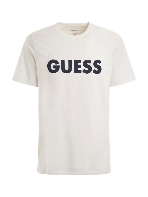Tee Shirt Blanc Logo Devant Guess
