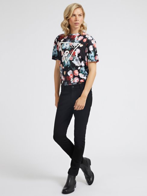 T-shirt Imprimé Fleuri Blanc Multi Guess