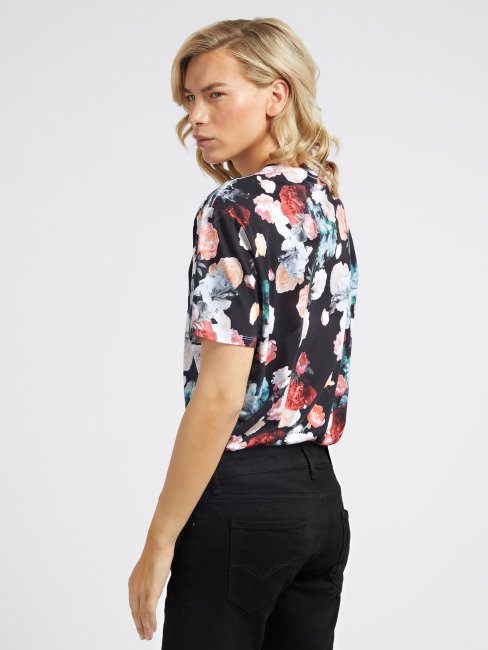 T-shirt Imprimé Fleuri Blanc Multi Guess