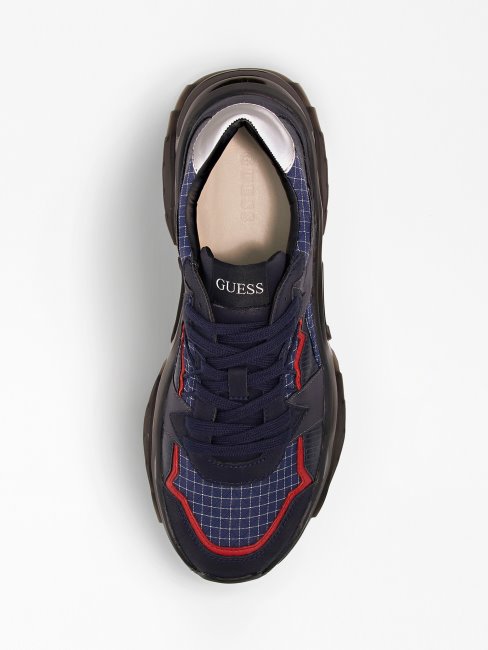 Chaussures De Running Massa En Nylon Technique Bleu Guess